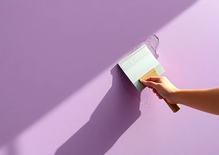 Application d'un enduit décoratif à la lisseuse sur un mur